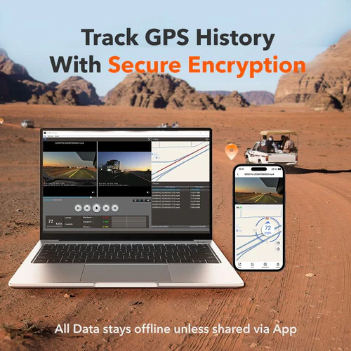 WOLFBOX G900Pro 12MP Smart Rear View Mirror Dash Cam with WiFi and Touch Screen - Image 8