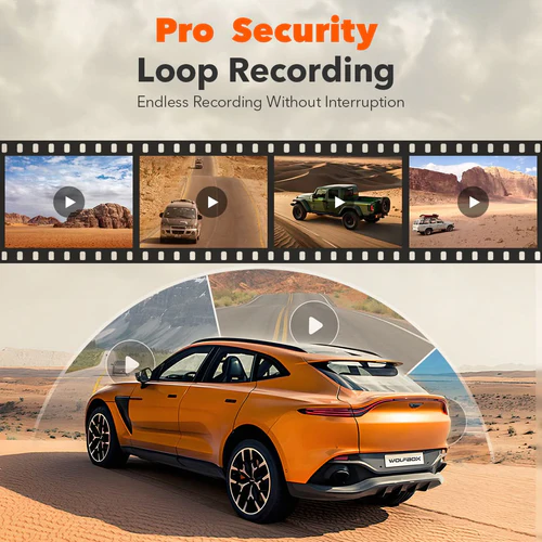 WOLFBOX G900Pro 12MP Smart Rear View Mirror Dash Cam with WiFi and Touch Screen - Image 6