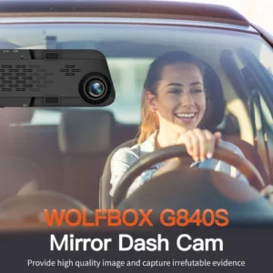 WOLFBOX G840S 12″ 4K Mirror Dash Cam 2160P Full HD Smart Rear View Camera Mirror Dash Cam - Image 2